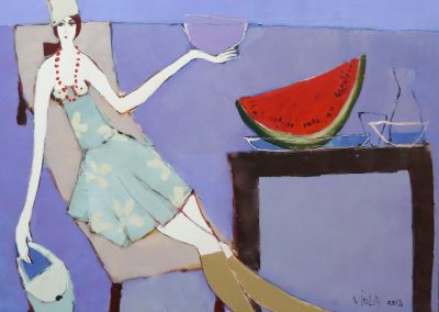 2014 - Frau mit Wassermelone II - 70 x 120 cm