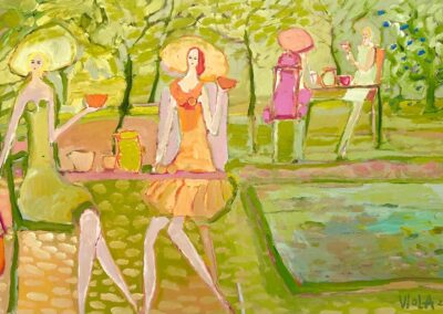 2025 - Im Garten der Villa - 110 x 180 cm