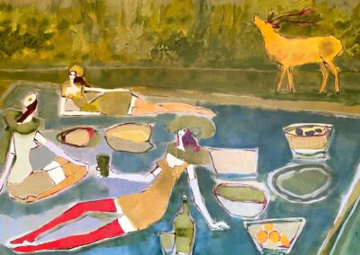 2025 - Picknick mit Rotwild - 100 x 160 cm